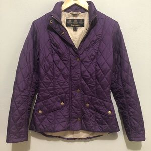 ⭐️Barbour Flyweight Cavalry Jacket Quilted Purple size 6⭐️